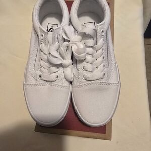 Vans Kids White Canvas Sneakers